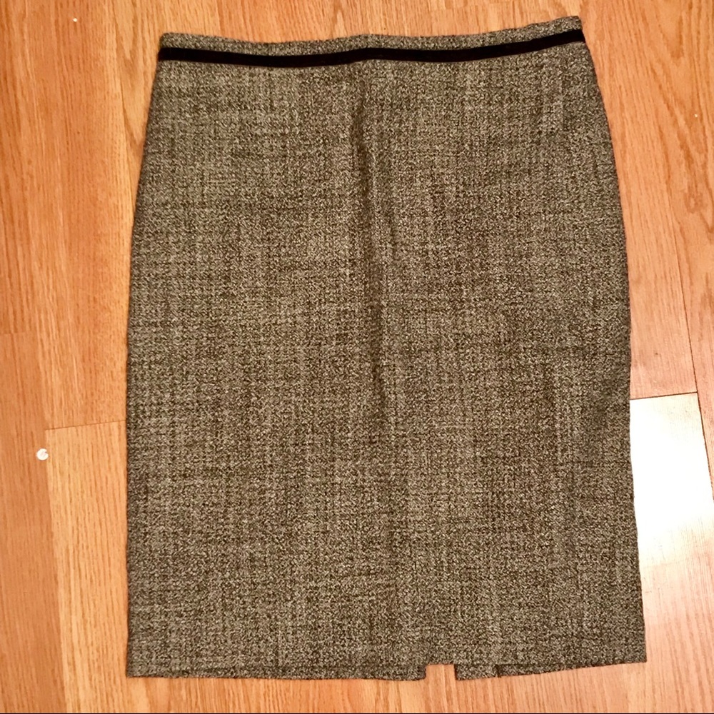 Tory Burch Brown Tweed Pencil Skirt